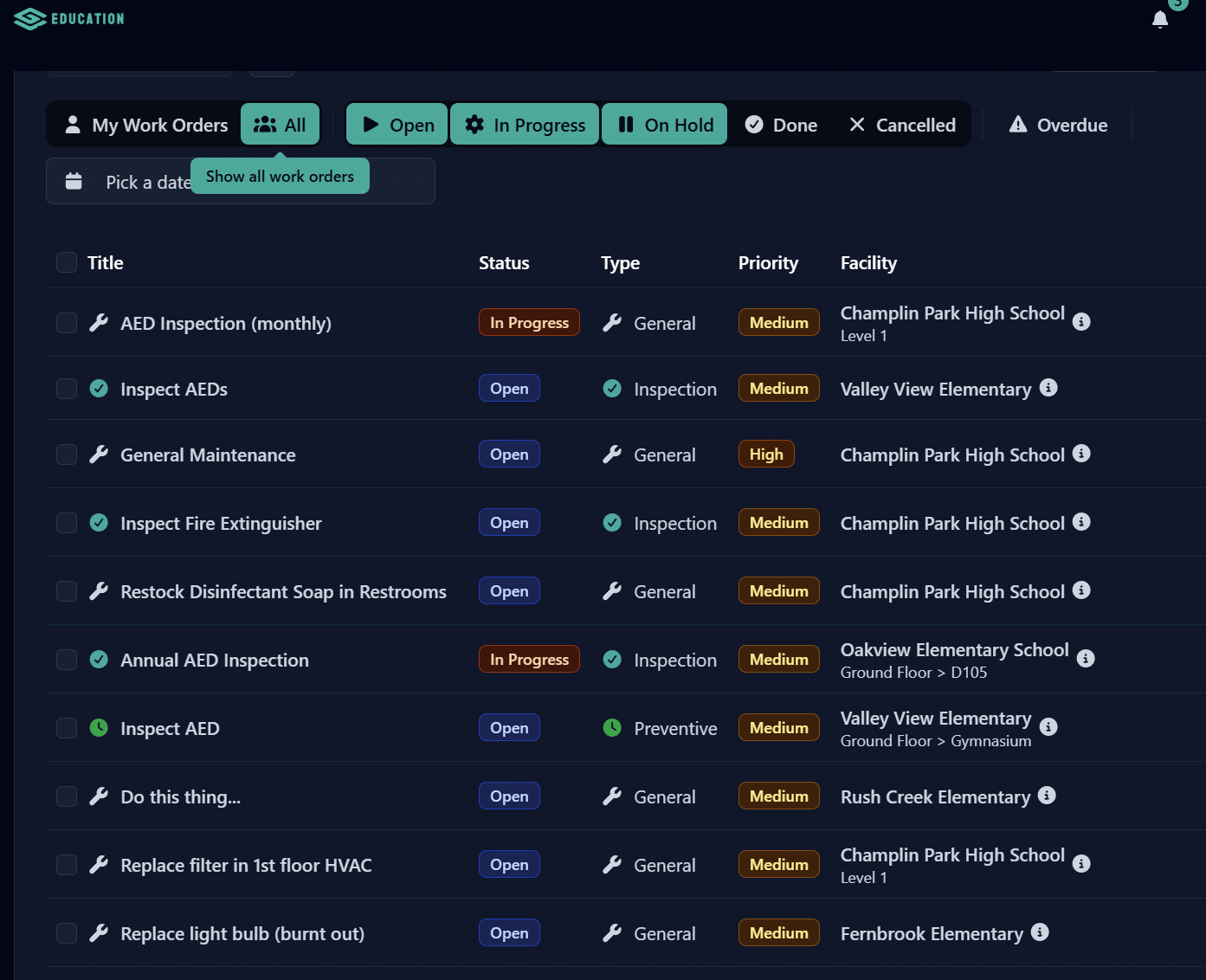 Work Order Management in Gridbase